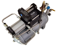 Modèle USUN : AB05T-40L Système de pompe amplificateur de pression d'air à commande pneumatique 10-40 bars avec réservoir de 40 L pour machine de découpe laser à fibre
