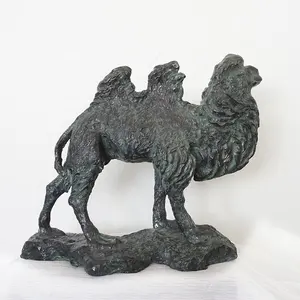 छोटे धातु पशु मूर्तिकला कांस्य ऊंट प्रतिमा