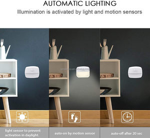 Lampe de placard à LED blanche chaude rechargeable Mini détecteur de mouvement Veilleuse pour mur escalier armoire couloir - Product Image 5
