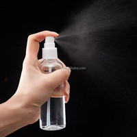 Bouteille PET transparente à pompe doseuse, à épaulement rond, pour liquides, 30ml 50ml 60ml 100ml 120ml 2 oz 4oz, avec pulvérisateur à brume fine