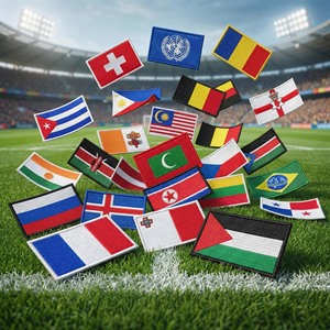 แพทช์ปักธงชาติแบบติดรีดหรือเย็บติด สำหรับงานฟุตบอลนานาชาติปี 2026  สำหรับเสื้อผ้าและหมวก - Product Image 1