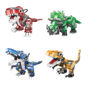 Bloques de Construcción de Ladrillos Pequeños 6 en 1, Modelo de Dinosaurio Dios de la Guerra, Robot Mecha, Ensamblaje de Armadura - Product Image 1