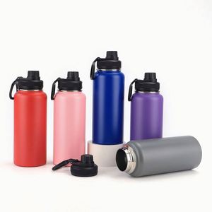 Bouteille isotherme promotionnelle personnalisée de 32 oz, portable, de style américain, en acier inoxydable, pour le sport et l'extérieur - Product Image 2