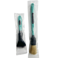 Master Maxshine Lot de 2 grandes brosses avec bride naturelle + petite brosse Ultra Soft Car Detailing Brush Set