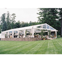 Tentes de luxe transparentes TENTCHO pour événements, mariages, fêtes, avec poteaux et piquets, en promotion, 20 x 40 pour mariages et événements
