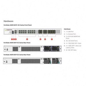Bản gốc fortinet fortigate FG-400F tường lửa thế hệ tiếp theo với FC-10-0400F-950-02-DD bảo mật mạng doanh nghiệp giấy phép UTP ATP - Product Image 2