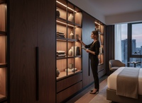 Éclairage sous armoire DC 12V, lumière linéaire LED ultra-mince pour armoire de cuisine, étagère de présentation, YB1018-41-1