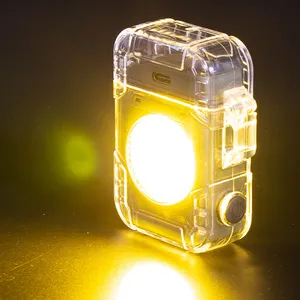 Barato creativo al aire libre de carga USB a prueba de viento impermeable de doble arco LED encendedor transparente ABS cuerpo IP65 calificación para acampar - Product Image 1