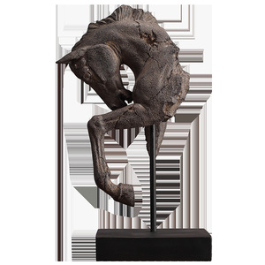 American <b>Style</b> Horse <b>Head</b> Resin Ornament For Living Room Home Decor Traditional Design Irregular Shape Single Piece - Product Image 5