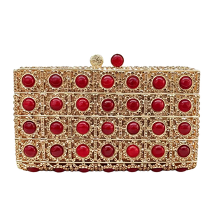 Women Vintage Dazzling Rhinestones Wedding Evening <b>Bag</b> Glossy Round Crystals Clutch Purse <b>Bridal</b> Bridesmaids Party Guest Handbag - Product Image 2