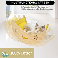 Meubles en bois au design luxueux perchoir de fenêtre en forme de lune pour chat Installation facile lit suspendu intérieur hamac pour chat pour chats lits pour animaux de compagnie