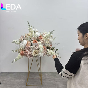 Bola de Flores LEDA de Alta Calidad, 50 cm, Rosas Rosadas, Hortensias, Centro de Mesa para Bodas - Product Image 1