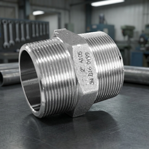 Raccords de tuyauterie vissés par mamelon hexagonal en acier au carbone forgé ASME B16.11-2001/ASTM A105/NPT capacité de charge 2000 9000lbs pour 2000 9000lbs - Product Image 3