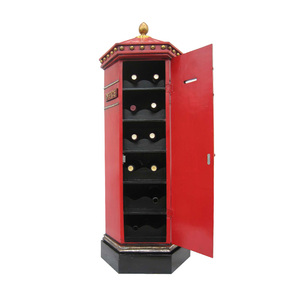 Pompa di benzina antica in legno porta vino decorazioni secchielli per ghiaccio vasche per bevande legno Vintage portaoggetti in vetro per vino - Product Image 6
