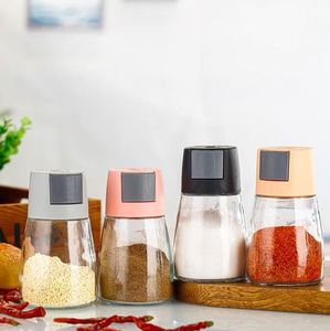 Hot Selling Press Type Control Quantitative Tank Kitchen Glass <b>Bottle</b> Salt Pepper Seasoning Jar Spice <b>Shaker</b> - Product Image 3