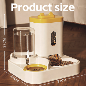 Bebedouro e Comedouro Automático Duplo para Cães e Gatos Artigos para Animais de Estimação com Alimentador Integrado Tigela para Gato Tigela para Cão - Product Image 3