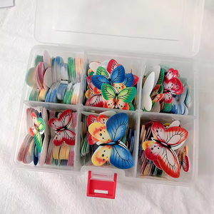Tùy Chỉnh Gói 24Pcs Wafer Giấy Ăn Được Bánh Bướm Topper Râu Lạnh Món Ăn Trang Trí Bánh Giấy In Hình Ảnh Tự Làm Hỗ Trợ - Product Image 6