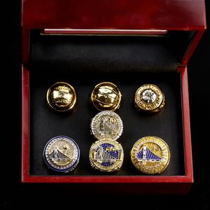 Set <span class=keywords><strong>de</strong></span> Siete Anillos <span class=keywords><strong>de</strong></span> Campeonato <span class=keywords><strong>de</strong></span> los Jingzhou Warriors con Caja <span class=keywords><strong>de</strong></span> Exhibición <span class=keywords><strong>de</strong></span> Madera, Colección Conmemorativa para Fans, Aleación <span class=keywords><strong>de</strong></span> Plata 925 - Product Image 3