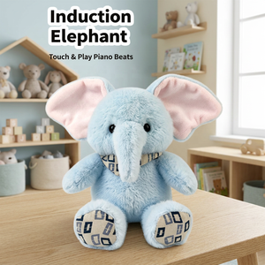 Juguete de Peluche de Elefante Interactivo EPT con Música Relajante y Ritmo de Piano, Animal de Peluche Sensorial Musical, Regalo para Bebés - Product Image 4