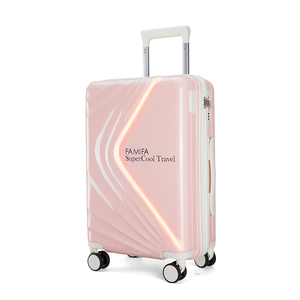 ABS PC Hard Shell Luggage Sets Universal Wheels Anti-Theft Zipper Closure Logo Printing Lightweight Suitcase for Travel