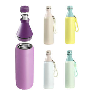 Nouvelle bouteille isotherme en acier inoxydable de 20 oz personnalisable avec poignée, portable, anti-fuite, pour le sport - Product Image 1