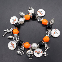 Pulseras Elásticas con Cuentas de 32 Equipos de Fútbol, Pulsera con Dijes Inspirados en el Fútbol, Accesorios de Joyería para Fanáticas, Regalo de Cumpleaños o Fiesta