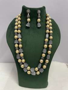 Conjunto de Collar Mala de Perlas Largas con Pendientes, Joyería de Moda para Bodas, Producto Hecho a Mano al por Mayor - Product Image 4