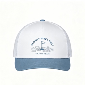หมวกเบสบอลปักลายสองสีแบบกำหนดเอง หมวกตาข่ายกอล์ฟ ปรับขนาดได้แบบ Snapback 5 แผง หมวกกอล์ฟทรง Trucker สำหรับทุกเพศ - Product Image 1