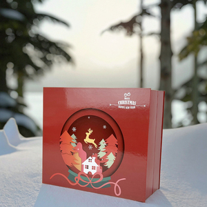 Calendrier de l'Avent de Noël de luxe personnalisé, 24 boîtes cadeaux en carton, couvercle à rabat magnétique, logo personnalisé en relief, vernis à ongles, huile, crème pour le visage - Product Image 4