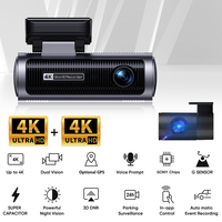 Caméra embarquée 4K Ultra HD IPS 3,17 pouces avec Wi-Fi, capteur G, vision nocturne, enregistrement en boucle et double DVR