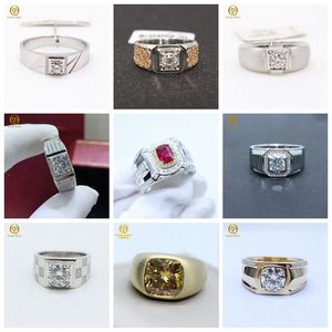 14k Gold 2ct Round Brilliant Cut VVS1 Lab Created Diamond <b>Ring</b> Custom Yellow Gold IGI Certified Lab Diamonds <b>Mens</b> <b>Ring</b> - Product Image 6