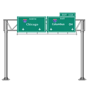 Chine Fournisseur Highway Safety Sign Octogone Lumière LED Outdoor Galvanized Traffic Gantry