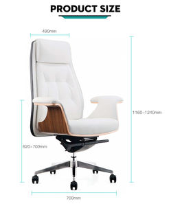 Chaise de directeur en cuir véritable CEO Office Chair Revolving Luxury Big Boss Executive Office Chair Furniture <span class=keywords><strong>MEETCO</strong></span> - Product Image 2