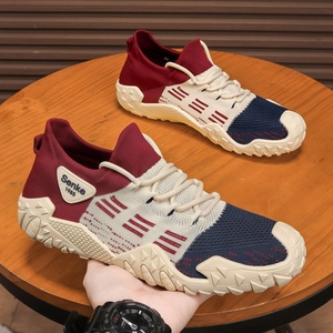 Chaussures de sport décontractées pour hommes, respirantes, à lacets, à bout pointu, en maille, légères, antidérapantes, toutes saisons, collection été 2026 - Product Image 1