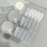 7g de paillettes arc-en-ciel, fragments de diamants, poussière pour ongles, cristaux, poudre acrylique pour la décoration des ongles