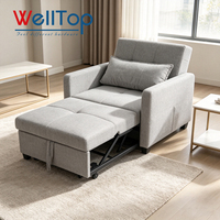 Offre Spéciale : Chaise-lit convertible simple escamotable pour salon et appartement d'hôtes – Quincaillerie de mobilier incluse