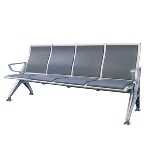 Sillas de Espera para Aeropuerto Yijiahao de Cuatro Plazas, Asientos de Aluminio con Tapicería de PU, Asientos Públicos en Fila - Product Image 1