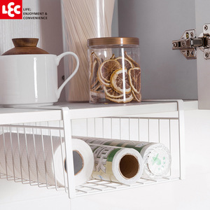 LEC Kitchen Cabinet Organizer 2 Tier <b>Wire</b> <b>Rack</b> Storage <b>Shelf</b> For Dishware And Utensils - Product Image 3