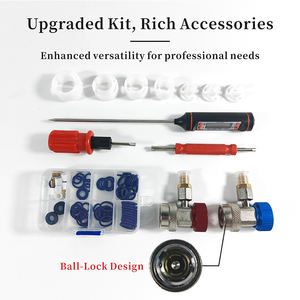 HVAC Auto <span class=keywords><strong>Pressure</strong></span> Measuring Instrument R134A Refrigeração Manifold Gauge Set AC Brass A/C Refrigeração Veículo Ferramentas - Product Image 5