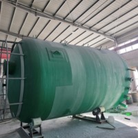 Réservoir de stockage industriel en PRV grande capacité, anti-corrosion, pour eau, acides, alcalis et eaux usées, avec dimensions personnalisées