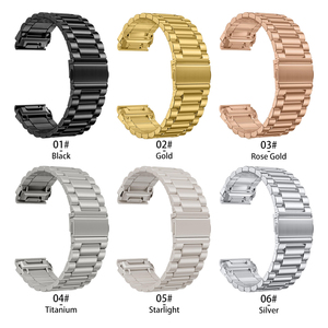 Eraysun Thép Không Gỉ Nhanh Chóng Phù Hợp Ba Hạt Ban Nhạc Đồng Hồ Cho <span class=keywords><strong>Garmin</strong></span> <span class=keywords><strong>Fenix</strong></span> 7 6 5 22Mm Thông Minh Dây Đeo Đồng Hồ - Product Image 2