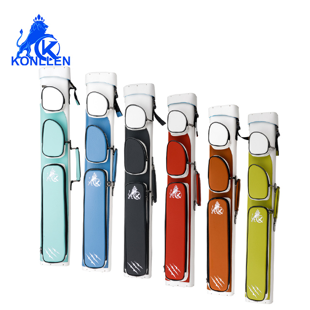 KONLLEN большой емкости для бильярда, кейс для кия с 6 отверстиями, 2 кия, 4 вала, жесткий кейс для кия для бассейна