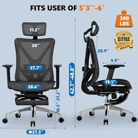 Chaises de bureau ergonomiques en plastique en gros, design pivotant moderne, hauteur réglable, cadre en acier, dossier en échelle, modèle VBD