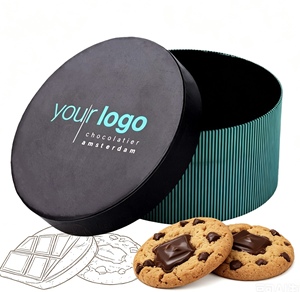 Cilindro de Papel Kraft Ecológico de Grado Alimenticio, Caja de Tubo de Papel Personalizada con Estampado en Caliente para Regalos de Panadería, Galletas, Dulces, Chocolates, Embalaje de Pasteles - Product Image 1