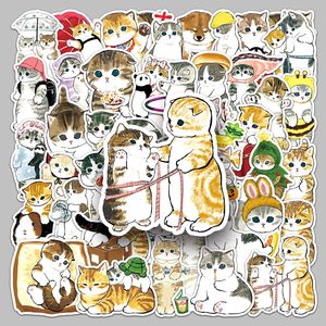 50PCS Divertido lindo dibujo animado pintado a mano <span class=keywords><strong>Kitty</strong></span> calcomanías bastante encantador gato travieso calcomanías - Product Image 2