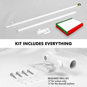 Bandera de Italia 3x5 pies, poliéster 150D, sin enredos, con mástil de aluminio, blanca, rectangular, para exhibición exterior - Product Image 3