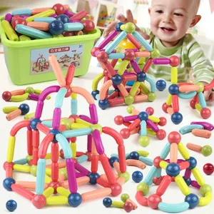 Bastone magnetico giocattoli per l'educazione precoce per bambini varie forme assemblare blocchi