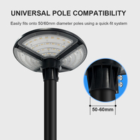 Lampe solaire LED circulaire UFO pour jardin, étanche IP65, 4 sections de contrôle, 4800 lumens, design breveté, pour extérieur