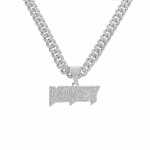 2026 New Hot Selling <b>Light</b> Luxury Hiphop Style Multiple Model <b>Letter</b> Pendant Necklace Men's Alloy Necklaces Fashion Jewelry - Product Image 5