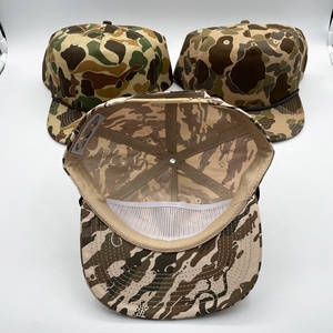 Bán Buôn 5 Tấm Cotton Tùy Chỉnh Thêu Màu Nâu Camo Rope Mũ <span class=keywords><strong>Snapback</strong></span> Không Cấu Trúc Mũ Dây - Product Image 6